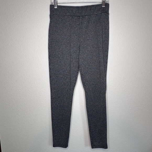 Ann Taylor LOFT Houndstooth Leggings, Black Multi, Size Medium - Picture 2 of 9